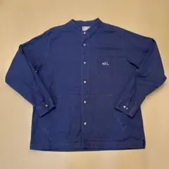 MEI ネイビー ボタン付きシャツ