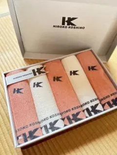 【HIROKO KOSHINO】新品未使用　タオル5枚セット　外箱汚れあり