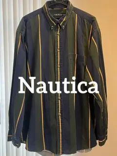 Nautica ノーティカ 長袖ボタンダウンシャツ ストライプ柄 ＸＬのサムネイル