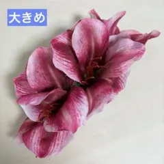 フラダンス　タヒチアン　ヘアクリップ　髪飾り　ヘッドドレス　アマリリス　大きめ