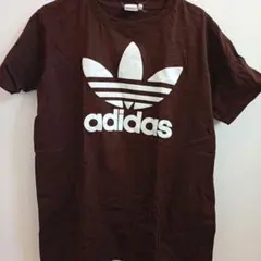 adidas Originals トレフォイルロゴ Tシャツ ブラウン