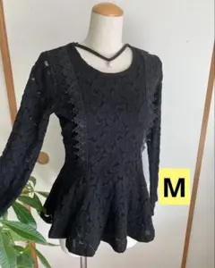 社交ダンストップス　レッスンウェア　社交ダンス練習着　普段着　ダンス衣装　黒M