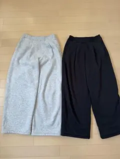 ユニクロ GIRLS ボアスウェットワイドパンツ 150