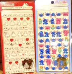ベイマックス スティッチ ジュエリードロッププチシール 2シートセット