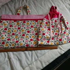 ハンドメイド 入学入学２点セット レッスンバック体操着袋