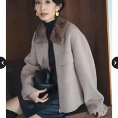 Arpege story ファー付きBIGポケットリバーブルゾン Sサイズ