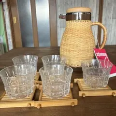 未使用】昭和レトロ 杉山金属 Meet Pot 銅製ミートポット グラスセット 