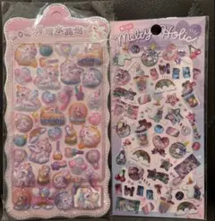 ユニコーン unicorn ぷっくりシール ゆめかわ 2枚セット 即日発送