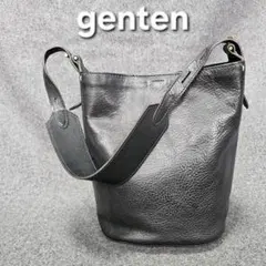 【飛出君！】genten ゲンテン バケツバッグ レザー ブラック 黒 飛出君様専用！】genten ゲンテン バケツバッグ レザー ブラック 黒