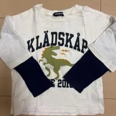 klädkåp 恐竜プリント 長袖カットソー 110