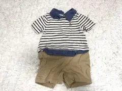 GAPベビー ロンパース 長袖 ボーダー 3-6months（日本サイズ60cm