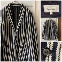 MONSIEUR NICOLE ストライプジャケット　カーディガン　古着屋購入