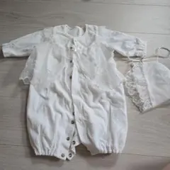 ホワイトフリルベビードレス 50-70cm