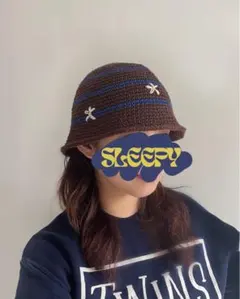 クロシェハット　クラッシャーハット　バケットハット　バケハ　ニット帽　ビーニー
