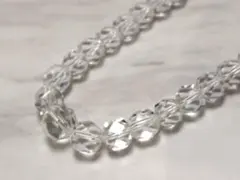 天然　本水晶　ネックレス　アクセサリー　ジュエリー　サイズグラデ　レディース
