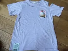 Material Blue bl. 半袖Tシャツ 160cm パープル　肩出し