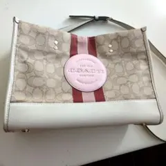COACH ショルダーバッグ ベージュ/ホワイト
