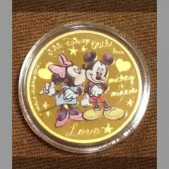 ニュージーランド2020年エリザベスⅡディズニーミッキー&ミニー　金色1枚のサムネイル