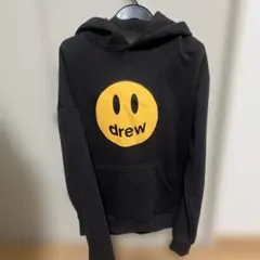 drew スマイルマーク パーカー 黒