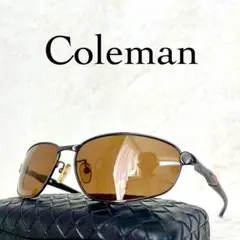極美品　Coleman　サングラス　偏光ブラウンレンズ　シルバーフレーム