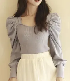 異素材ドッキングニット プルオーバー SAISON DE PAPILLON