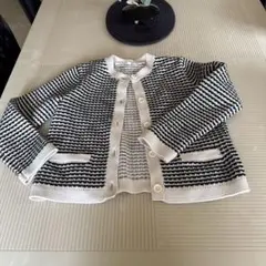 ストライプデザイン 長袖カーディガン