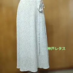 神戸レタス 白に黒の変形ドット ロングスカートのサムネイル