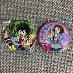 ヒロアカ ナムコ ホログラム缶バッジ  緑谷出久 麗日お茶子 セット