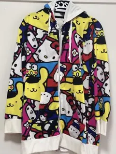 Sanrio サンリオ 総柄 ジップアップパーカー Lサイズのサムネイル