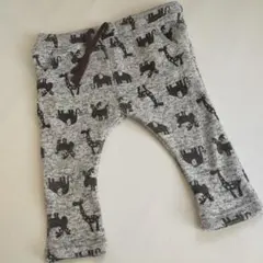 【美品】ベビー キッズ 総柄 スウェットパンツ グレー 動物柄 95サイズ