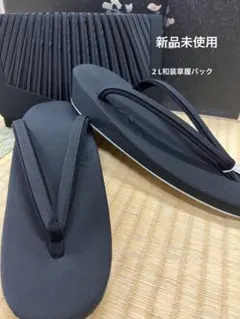 正絹　新品未使用　L L２ L草履バックセット　和装喪服