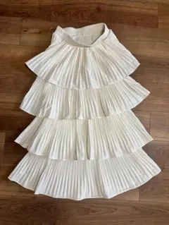 プリーツティアードフリルロングスカート