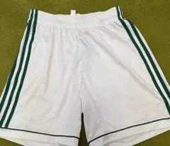 ホワイト グリーン ストライプ ショートパンツ