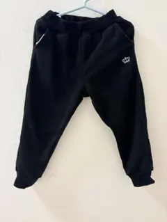 黒BABYDOLL刺繍ロングパンツ 裏起毛