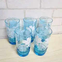 T*A様 アデリア 花柄 レトログラス 5客