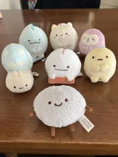 すみっコぐらし　ぬいぐるみ　ゴムストラップ付き　6体セット