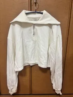 INGNI ホワイト ハイネック ジップアップ スウェット