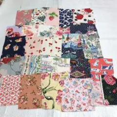 キャスキッドソンデニム生地の小さいはぎれセット25種類位