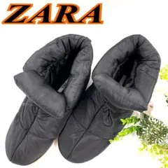 ZARA キルティングアンクルブーツ