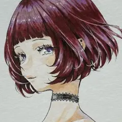 手描きイラスト　オリジナル　小色紙