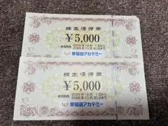 早稲田アカデミー株主優待券10000円分 5000円券　2枚