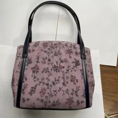 花柄ハンドバッグ ピンク ネイビー