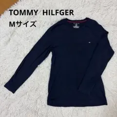 【USED】TOMMY HILFGERメンズTシャツ 長袖 Mサイズ ネイビー