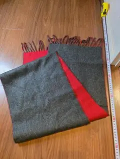 Jituller アクリル マフラー グレー レッド