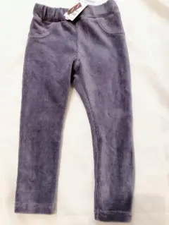 パンツ 90 コーデュロイ 風　レギンス  グレー寄りの紫