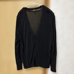ユニクロ　ライトVネックカーディガン　ブラック　3XL