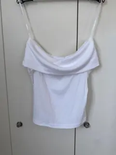 GU ホワイト オフショルダー キャミソール