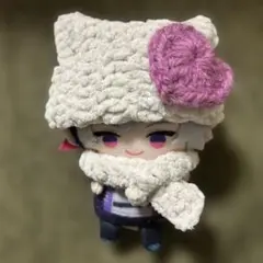 にじぱぺっと　猫耳ハートニット帽 マフラーセット