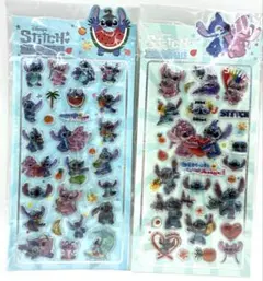 ディズニー　スティッチ　ぷっくりシール　２枚セット