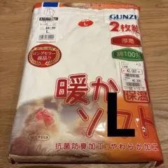 GUNZE 長ズボン下 前あき 暖かソフト Lサイズ 2枚入り